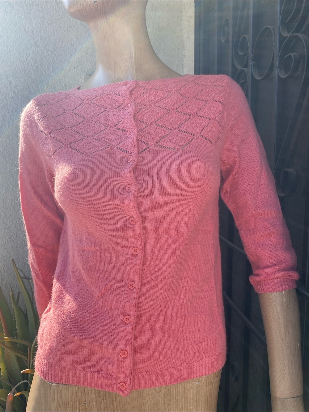 Coral Women's Button-Front Knit Cardigan Sweater